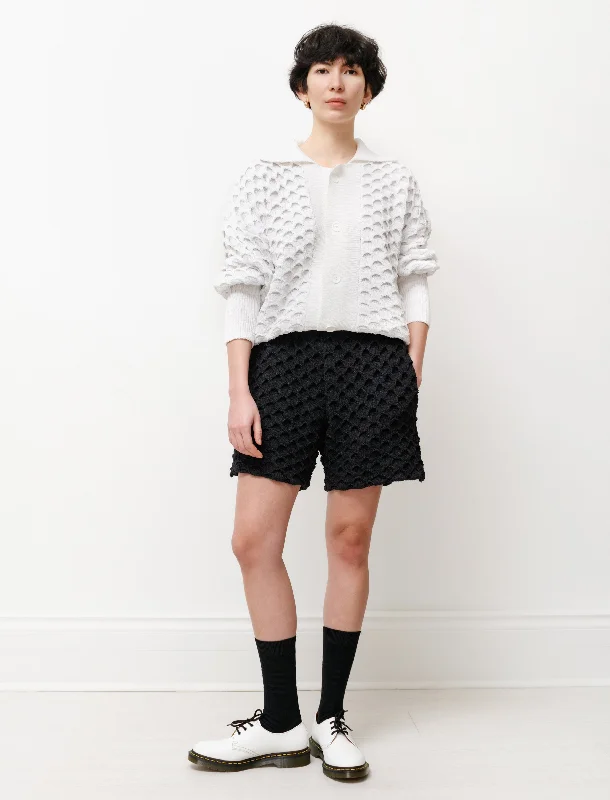 Oriel Paper Knit Shorts Black