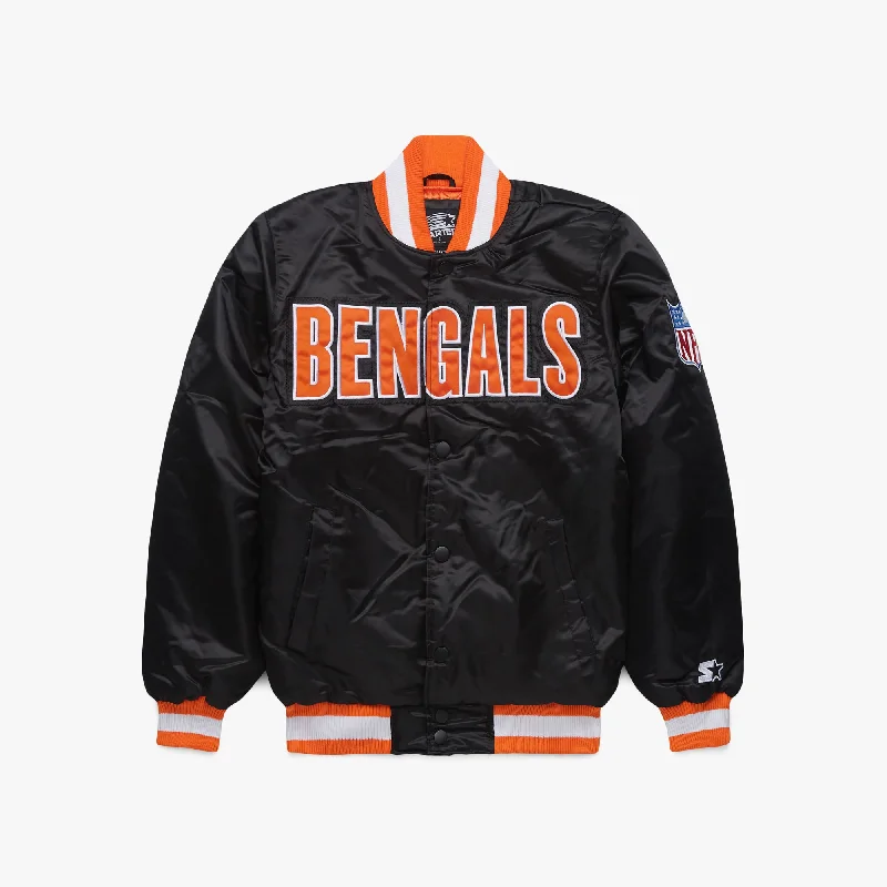 HOMAGE x Starter Bengals Blackout Satin Jacket