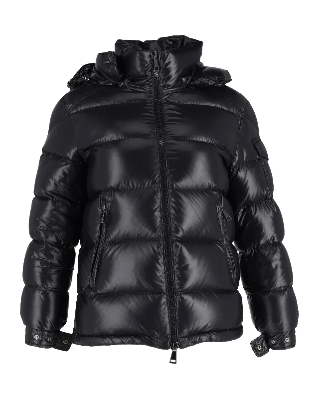 Moncler Maire Short Down Jacket in Black Polyester