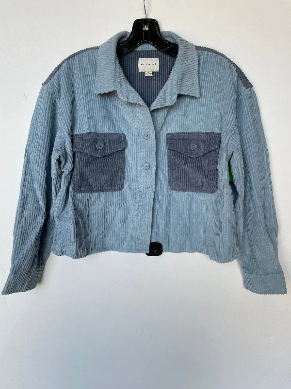 Jacket Shirt By American Eagle In Blue, Size: S