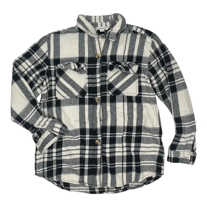 Jacket Shirt By Beachlunchlounge In Plaid Pattern, Size:Xs