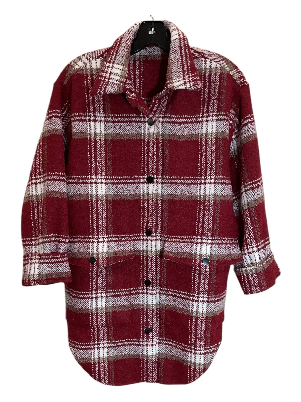 Jacket Shirt By Bohme In Red, Size: M