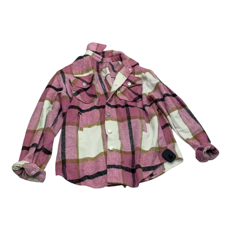 Jacket Shirt By Clothes Mentor In Plaid Pattern, Size: Xs