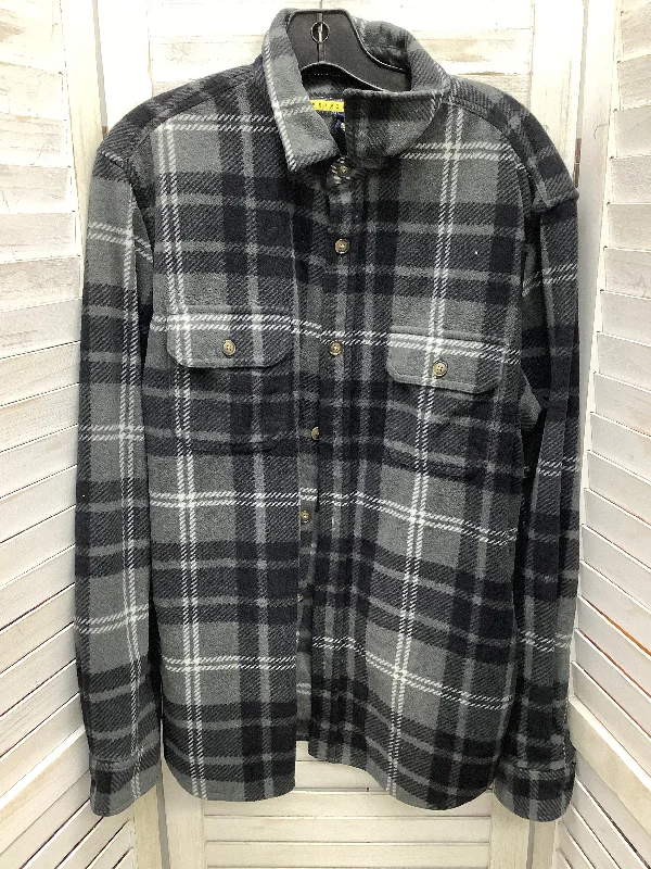 Jacket Shirt By Clothes Mentor In Plaid, Size: M