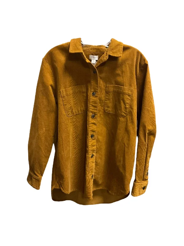 Jacket Shirt By J. Crew In Tan, Size:S