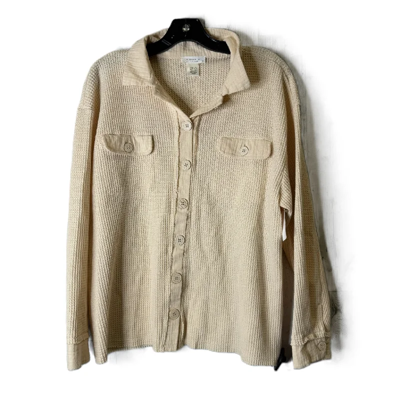 Jacket Shirt By Kirious In Cream, Size: M