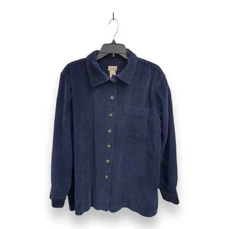 Jacket Shirt By L.l. Bean In Blue, Size: Xl