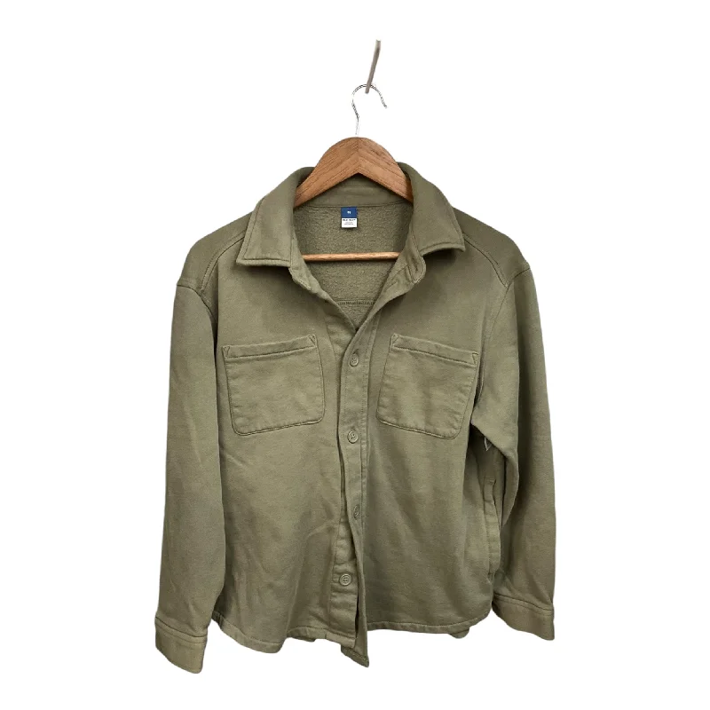 Jacket Shirt By Old Navy In Green, Size: M