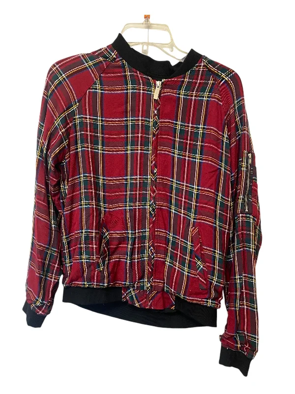 Jacket Shirt By Sanctuary In Plaid Pattern, Size: S