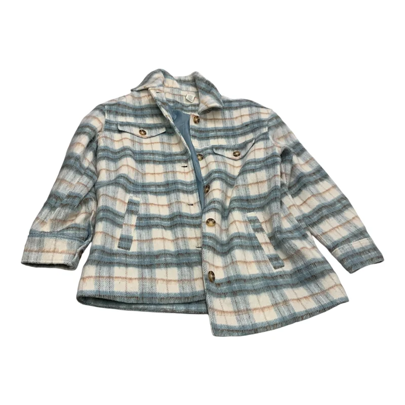 Jacket Shirt By Wonderly In Plaid Pattern, Size: S