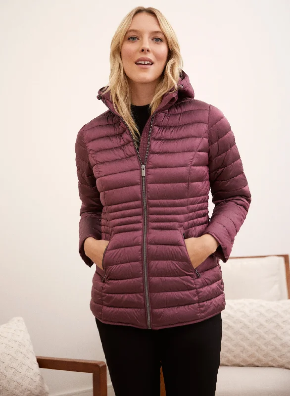 Packable Vegan Down Quilted Coat